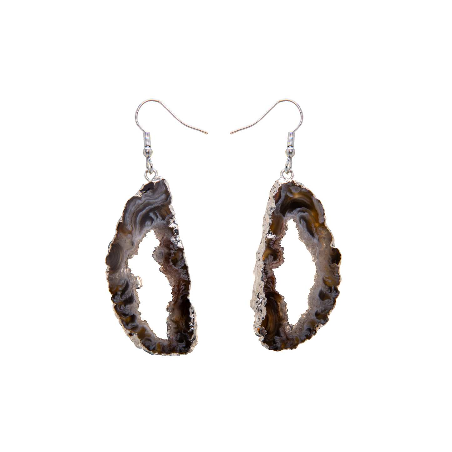 Agate Geode Slice Earring