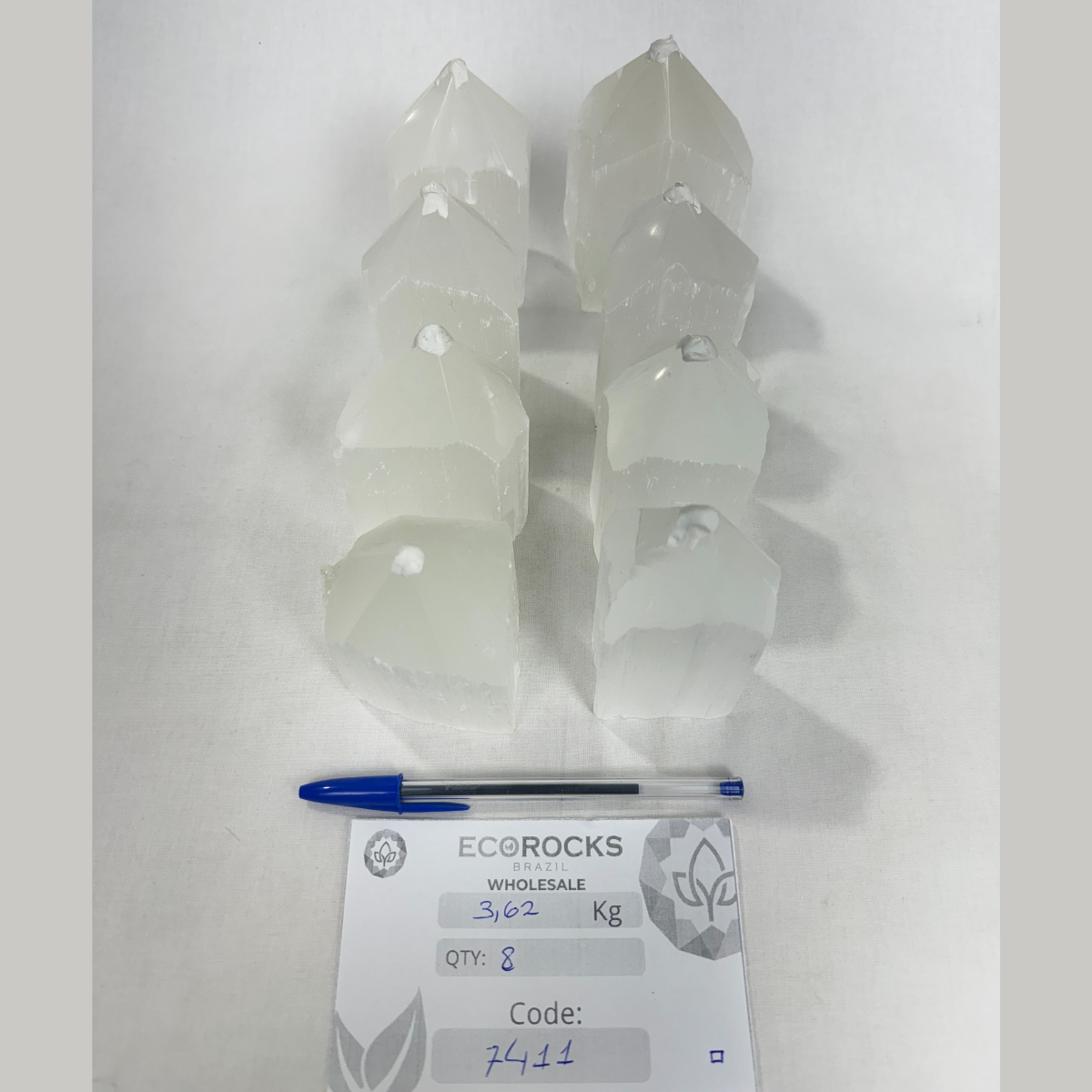 Selenite Top Polished Points (7411) - 3.62kg