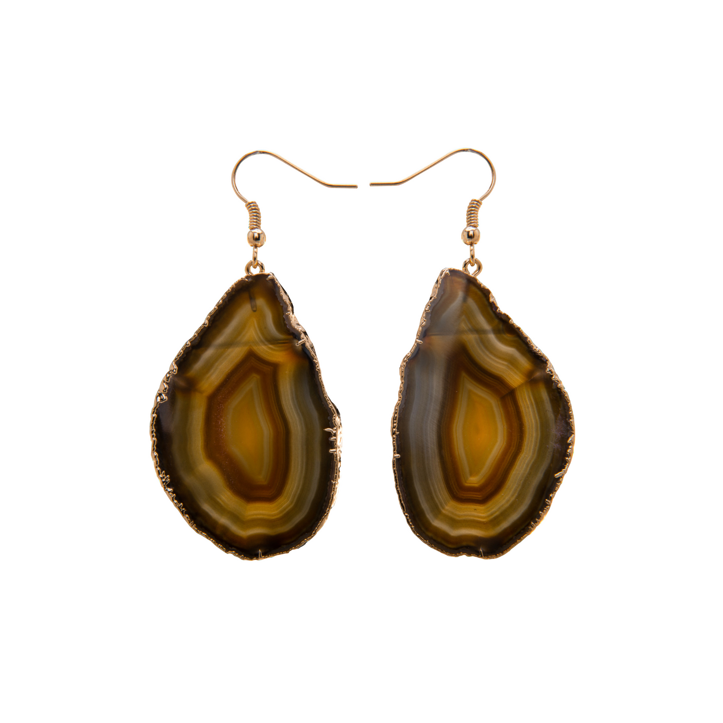 Agate Slice Earring