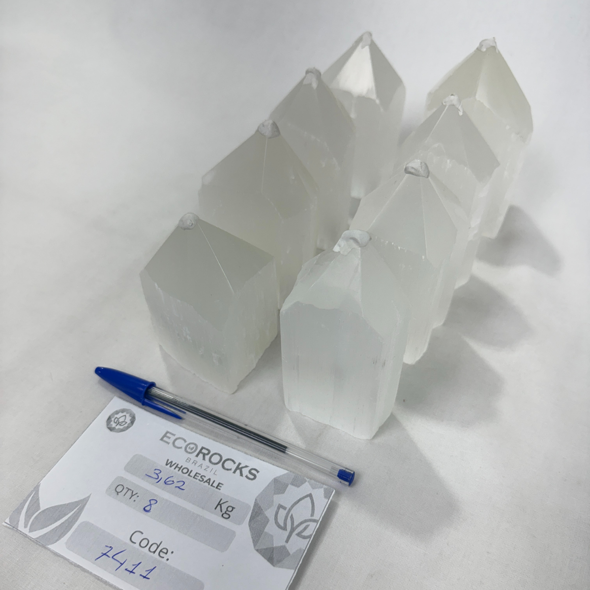 Selenite Top Polished Points (7411) - 3.62kg