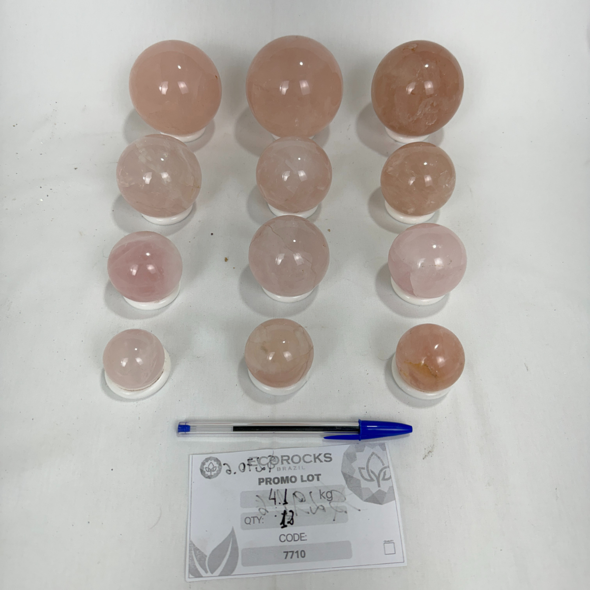 Rose Quartz Spheres (7710) - 4.1kg