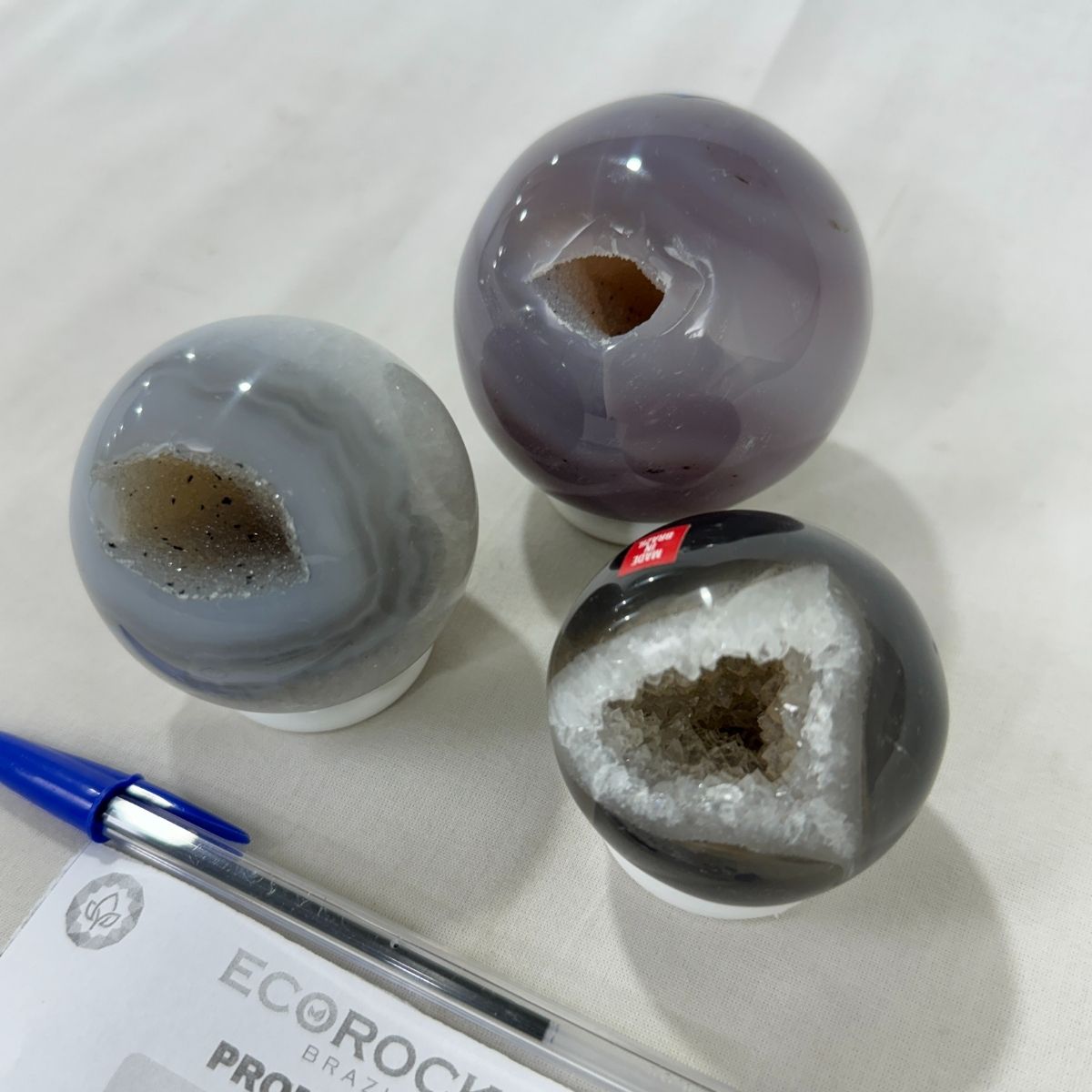 Agate Druzy Polished Spheres (8351) - 1.08kg