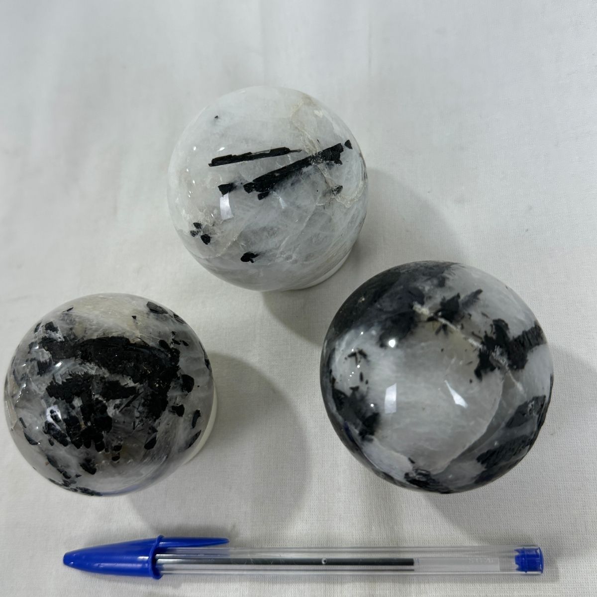 Black Tourmaline on Matrix Polished Spheres (8390) - 1.02kg