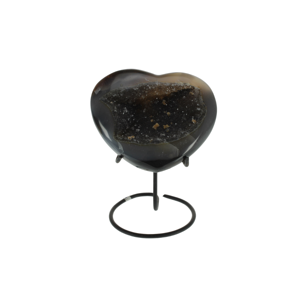 Agate Druzy Hearts on Stands (0.93kg)