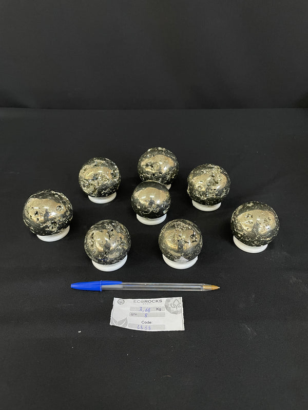 [PROMO LOT] Pyrite Polished Spheres (6858) - 3,68 kg