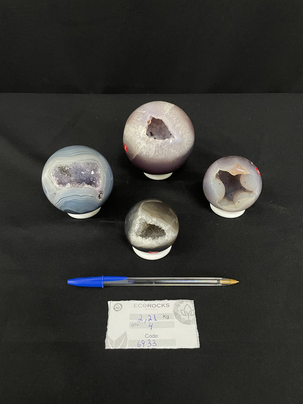 [PROMO LOT] Agate Druzy Polished Spheres (6933) - 2,21 kg