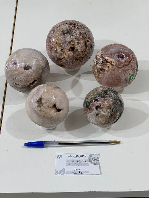 [PROMO LOT] Pink Amethyst Polished Spheres (7276) - 3,72 kg