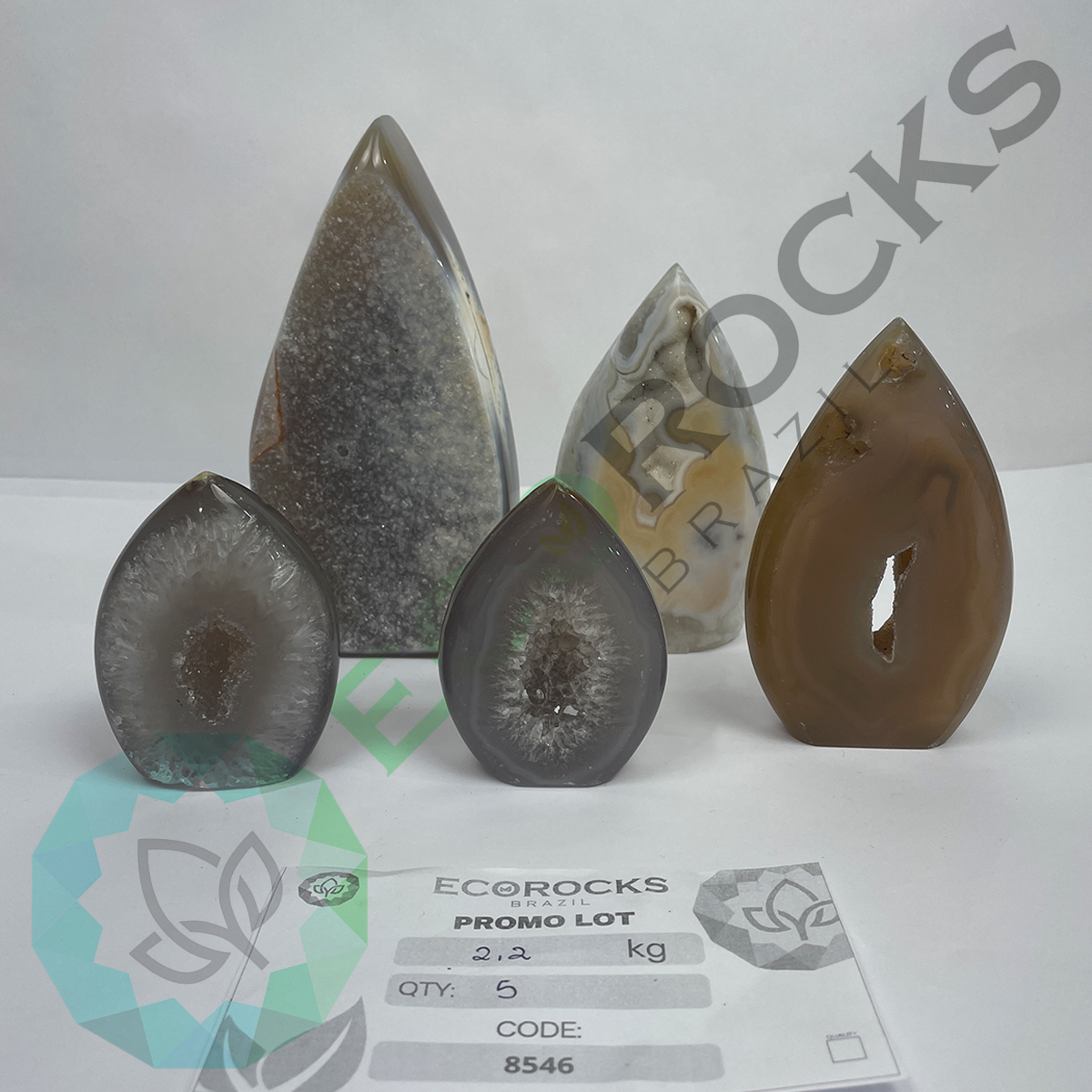 Agate Druzy Flames (8546) - 2.2 kg