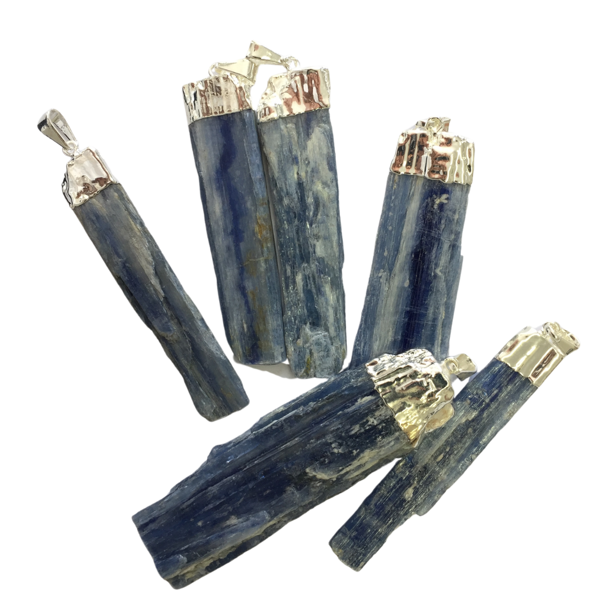 Blue Kyanite Top Plated Pendant