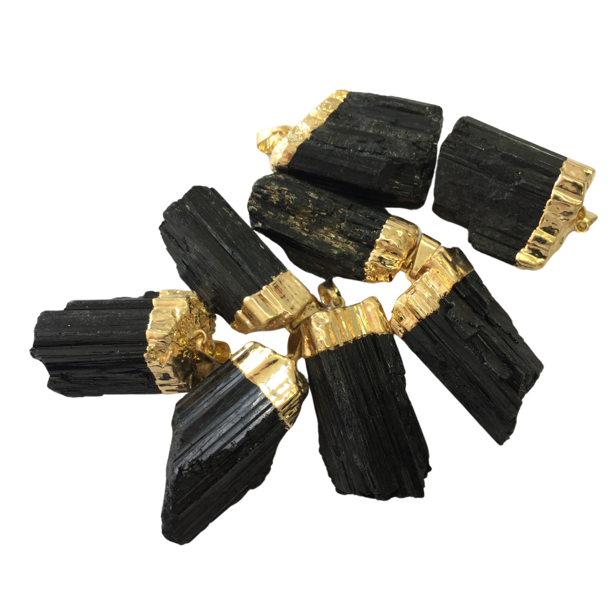 Black Tourmaline Top Plated Pendant