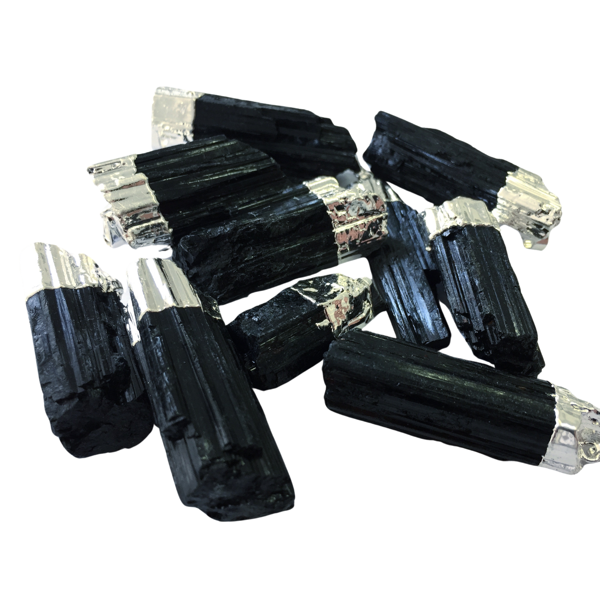 Black Tourmaline Top Plated Pendant