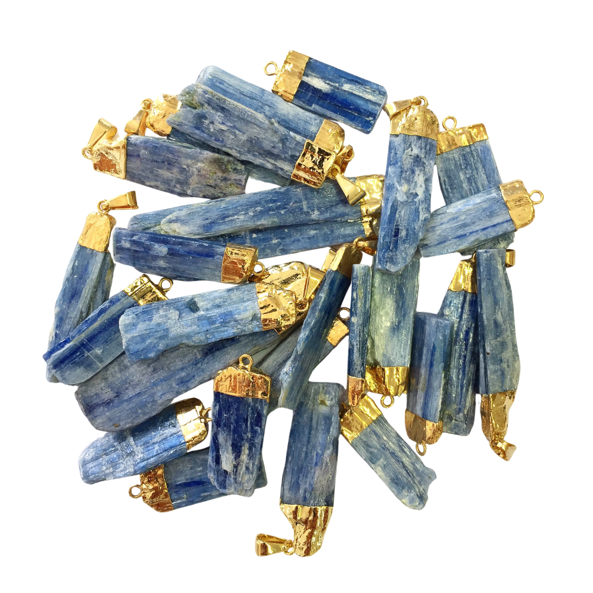 Blue Kyanite Top Plated Pendant