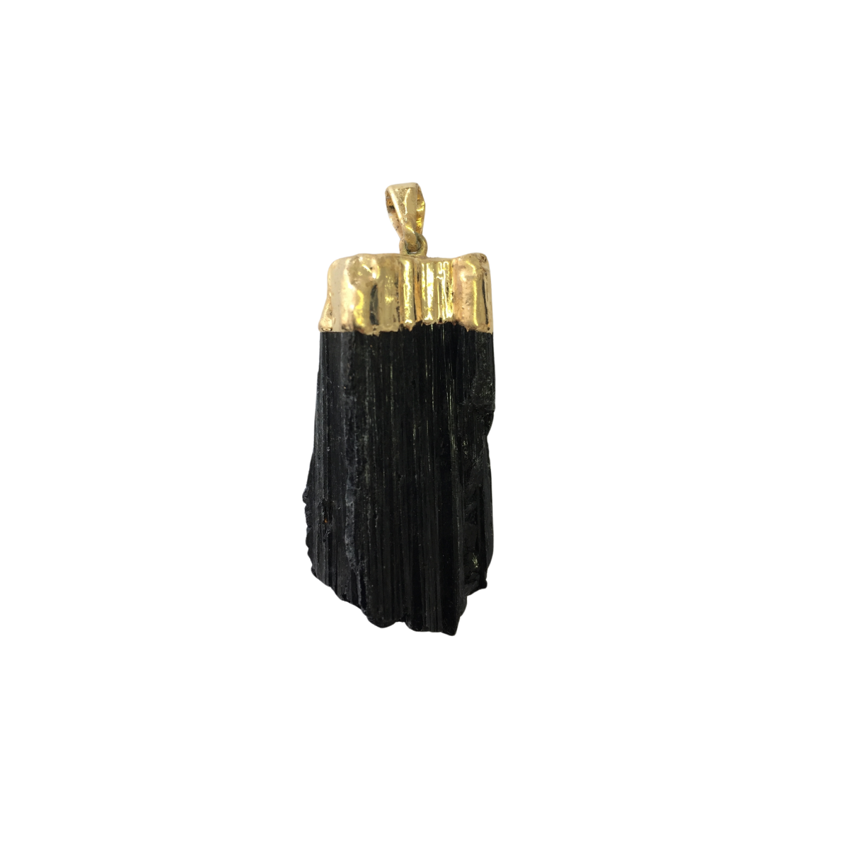 Black Tourmaline Top Plated Pendant