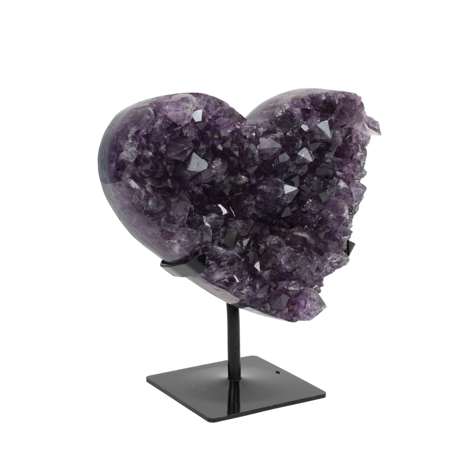Amethyst Heart on stand (8616)