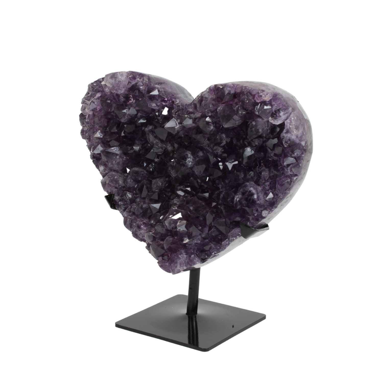 Amethyst Heart on stand (8616)