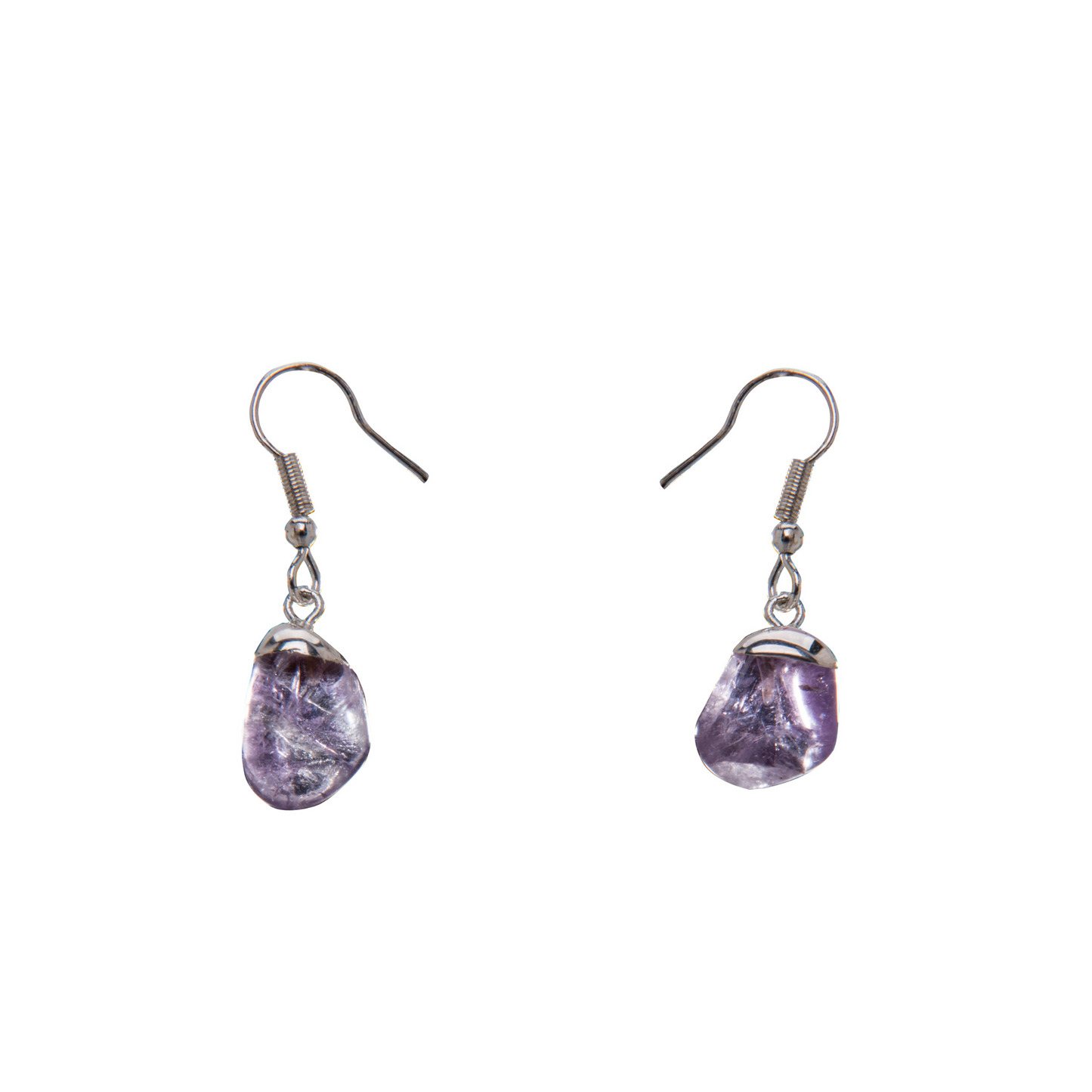 Amethyst Tumbled Stone Earring