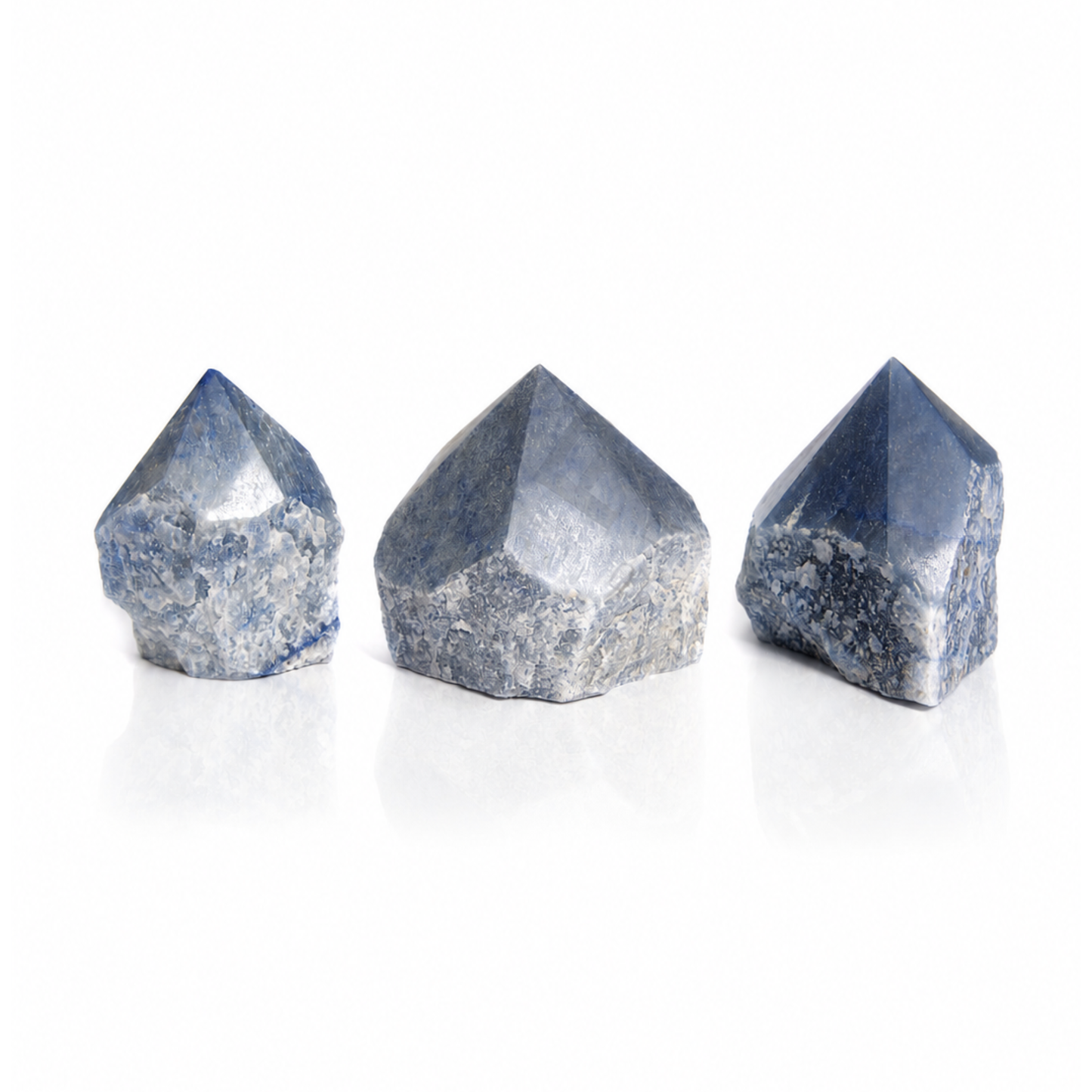 Blue Quartz Top Polished Points (by Kg)