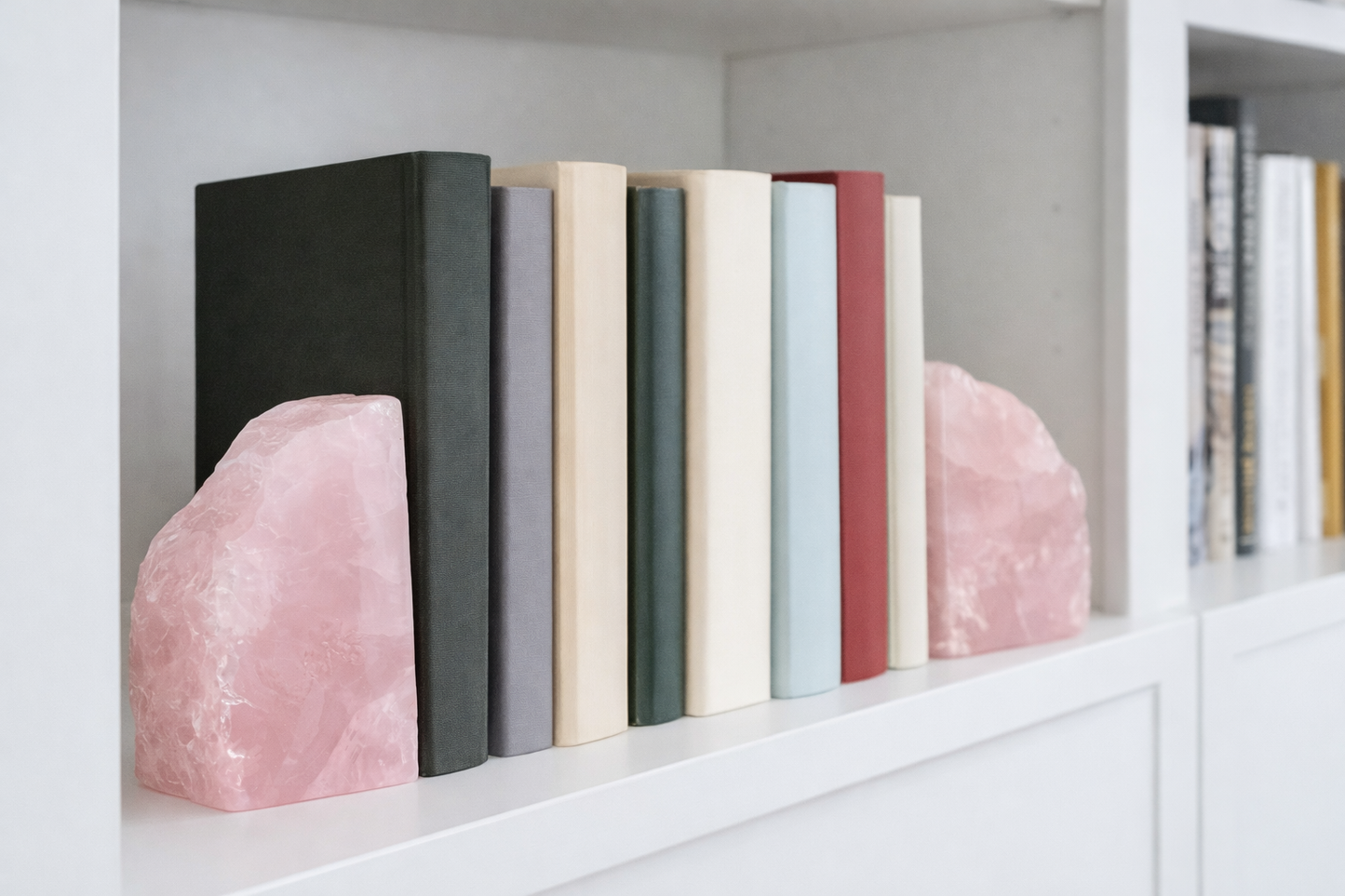 Rose Quartz Bookend