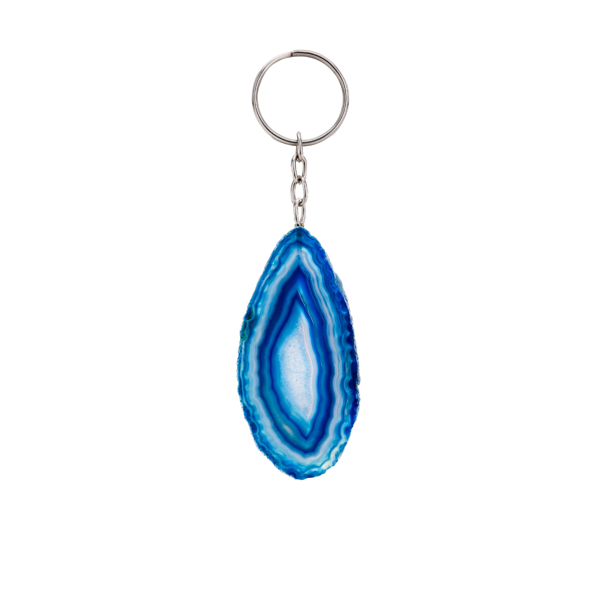 Agate Slice Keychain