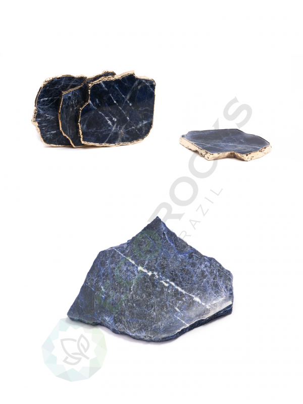 QUARTZ COASTERS SET OF 4 SLICES