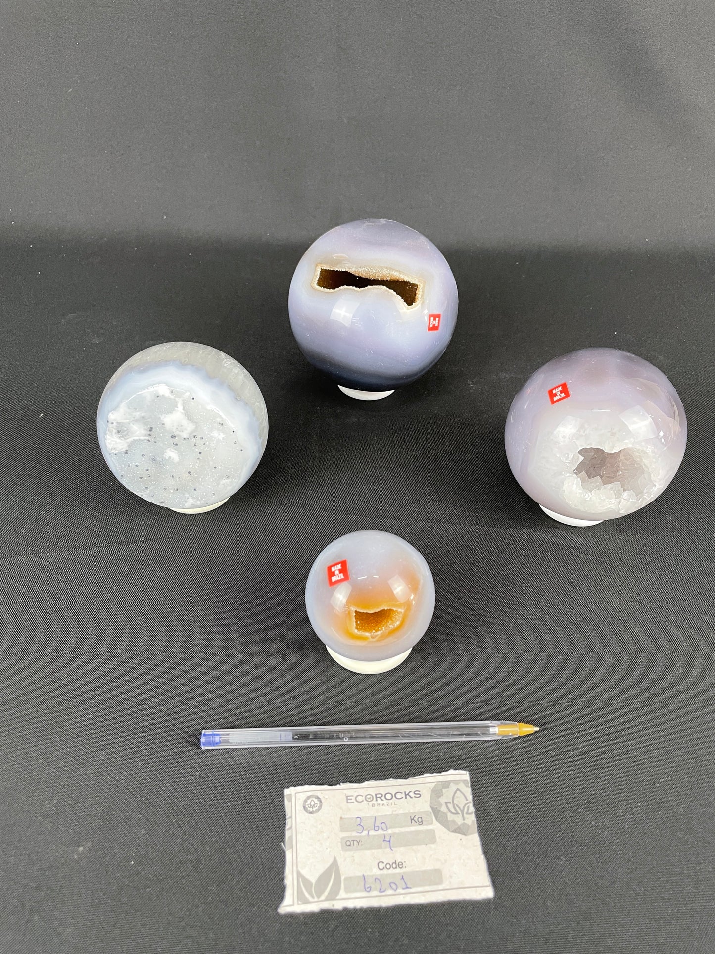 Agate Druzy Spheres - Super Extra Quality (6201)