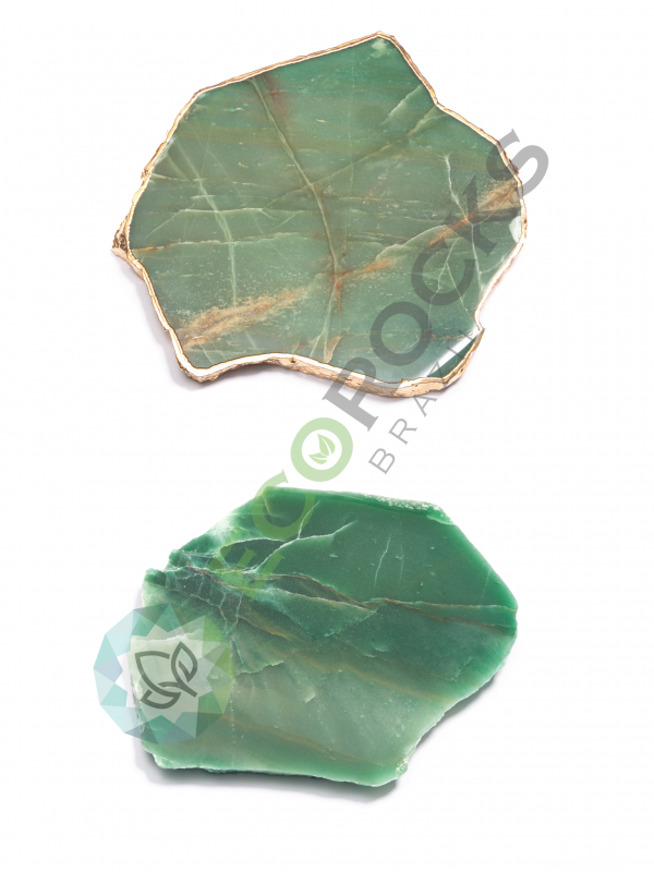 QUARTZ COASTERS SET OF 4 SLICES