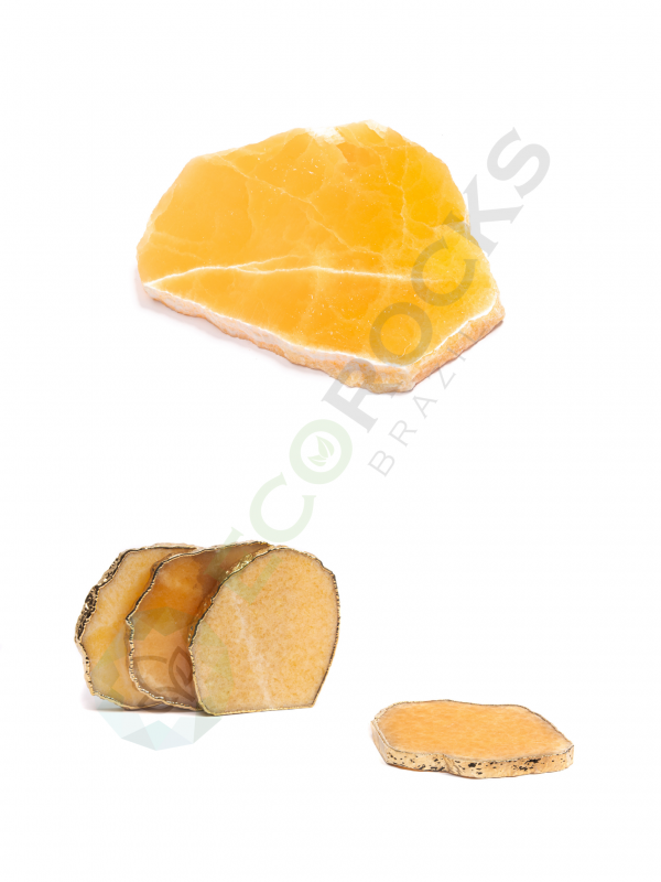 QUARTZ COASTERS SET OF 4 SLICES