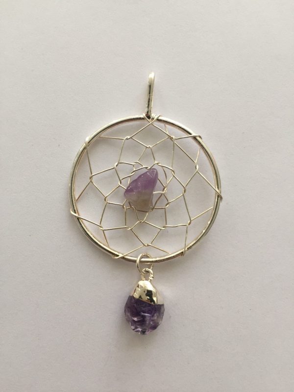 DREAM CATCHER PENDANT WITH DANGLE POINT