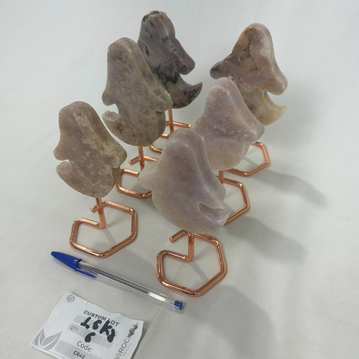 Pink Amethyst Ghosts on Stands (c45) - 1.5kg