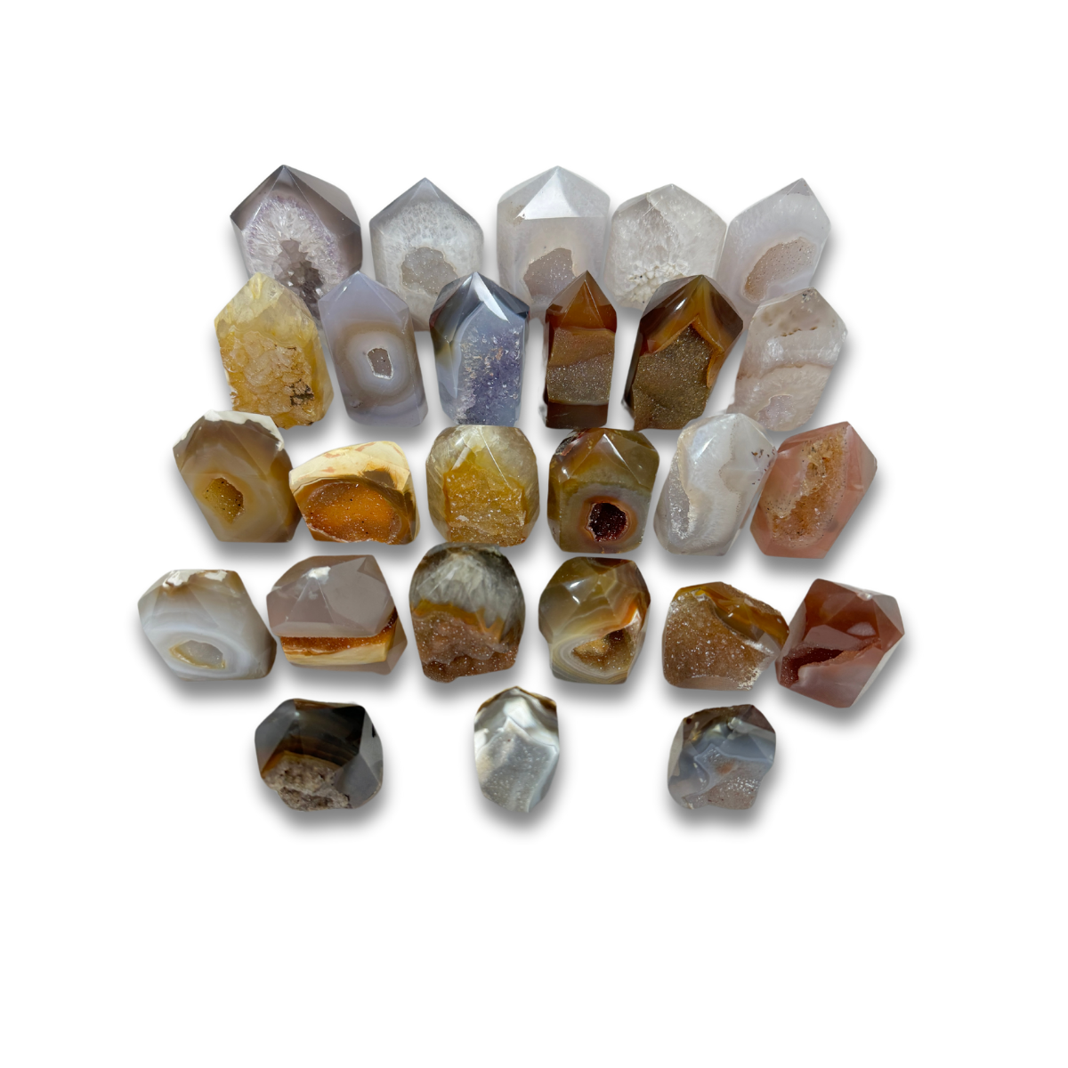 Agate Druzy Polished Points (8434) - 3.89kg