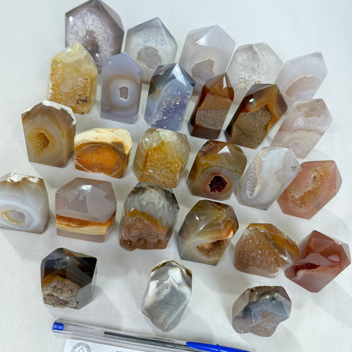 Agate Druzy Polished Points (8434) - 3.89kg