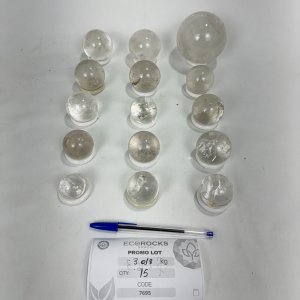 Clear Quartz Spheres (7695) - 3.01kg