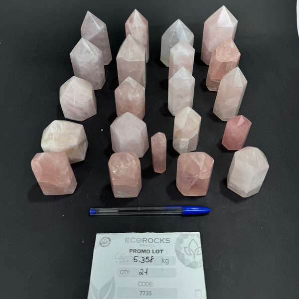 Rose Quartz Polished Points (7735) - 5.3kg