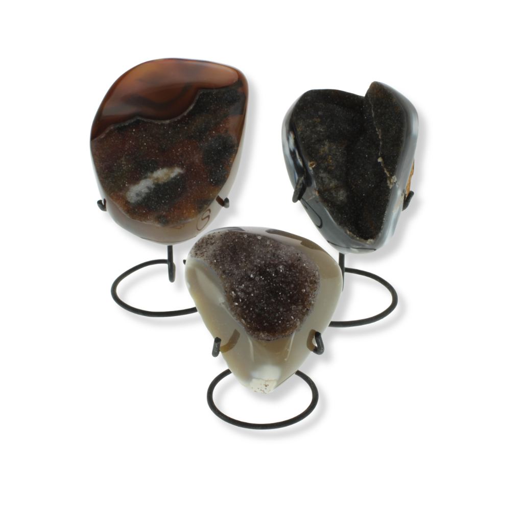 Agate Druzy Free Forms on Stand (0.94kg)