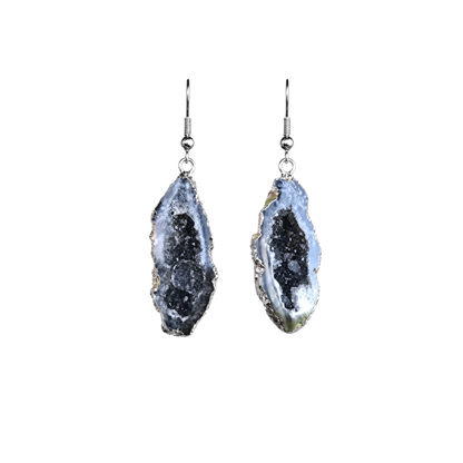 Agate Geode Plated Earring