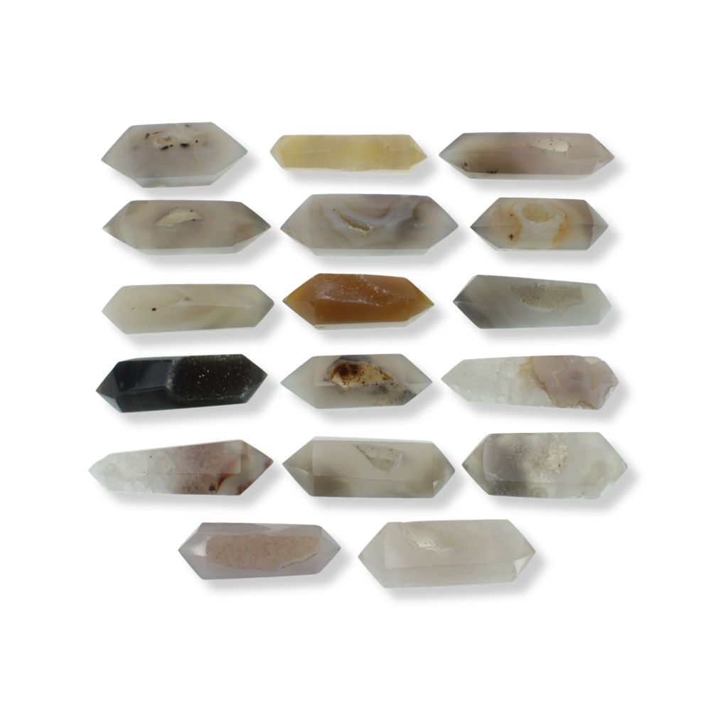 Agate Druzy Double Terminated Points (1.16kg)