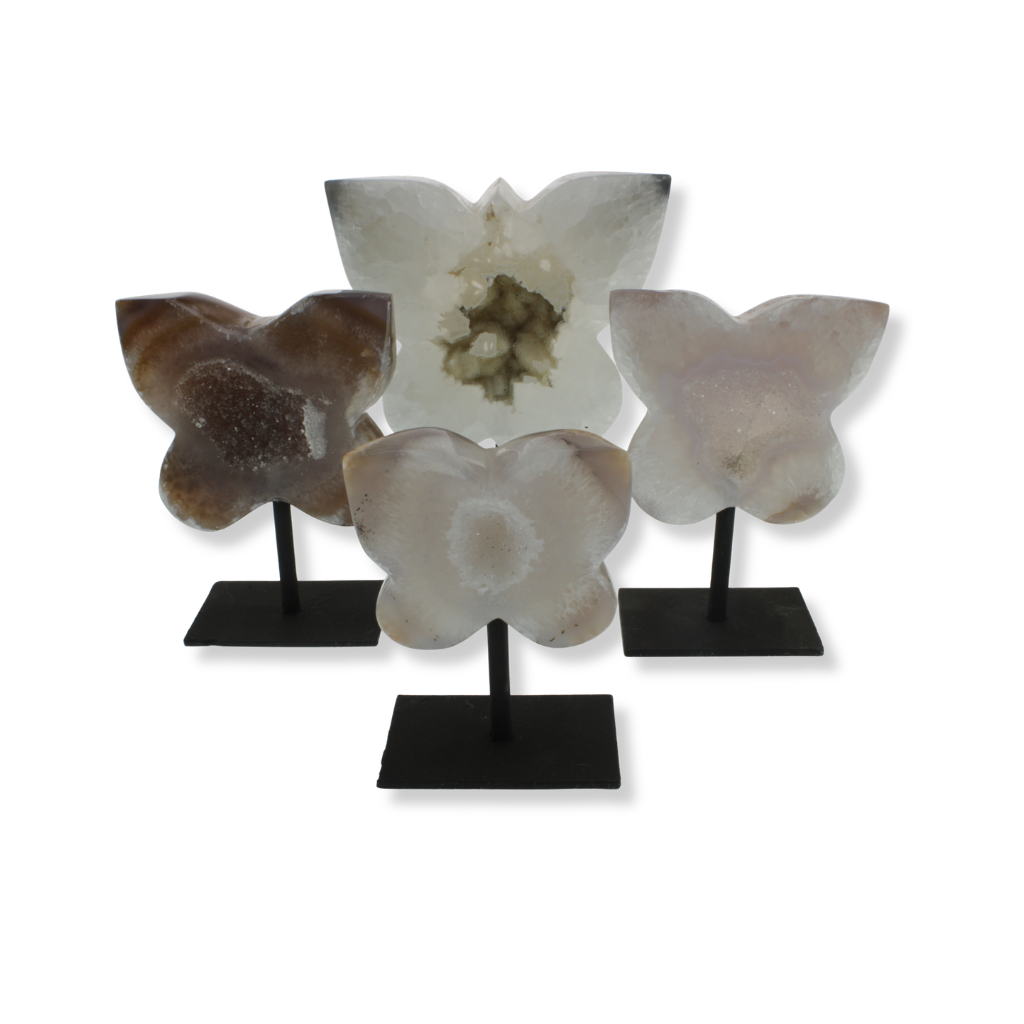 Agate Druzy Butterflies on Stands (2kg)