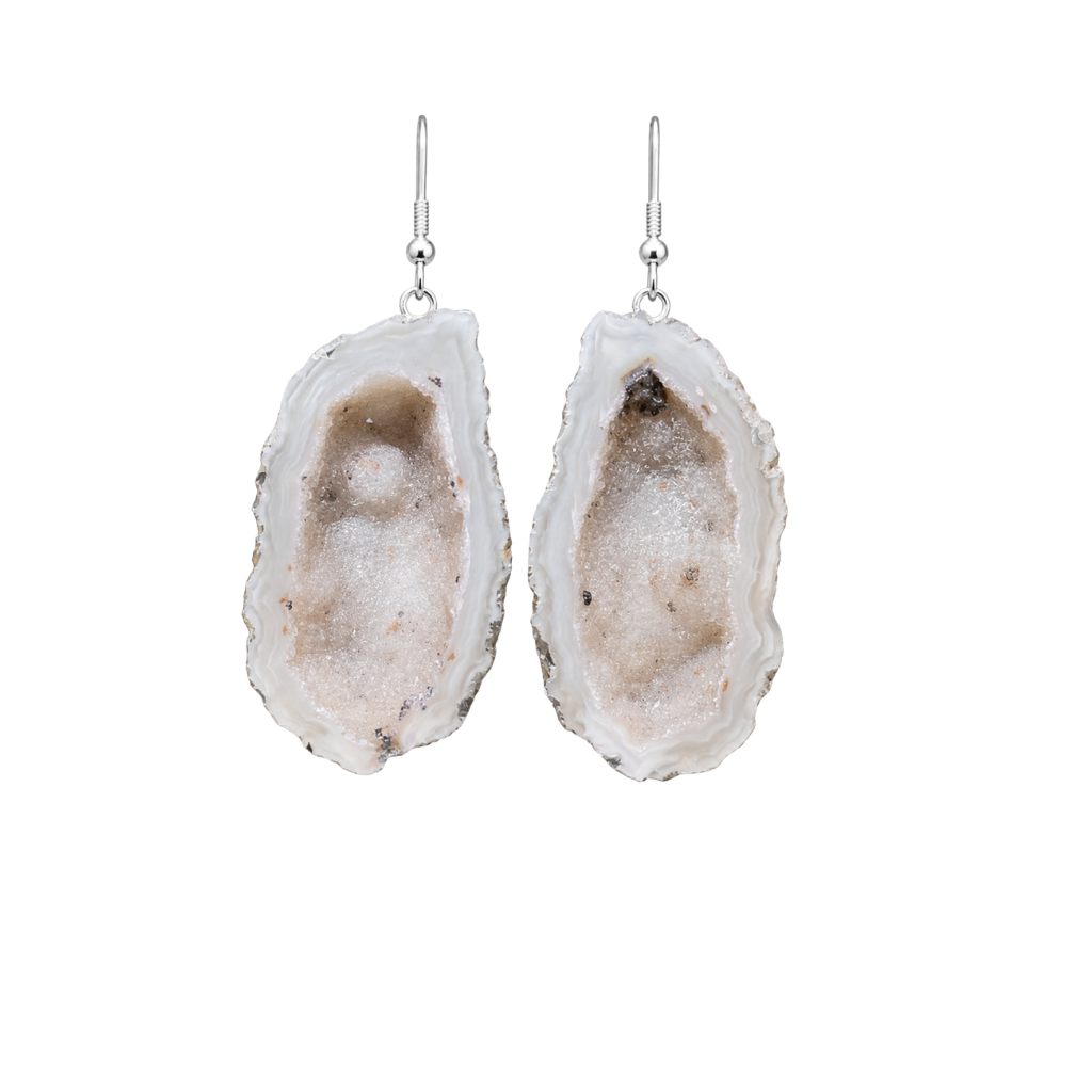 Agate Geode Earring