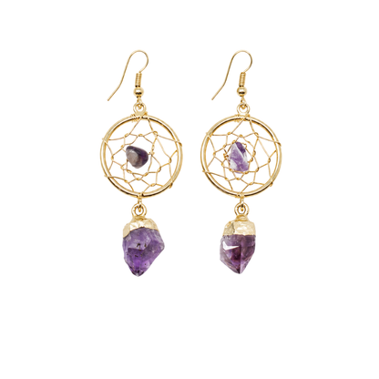 Amethyst Dream Catcher Earrings