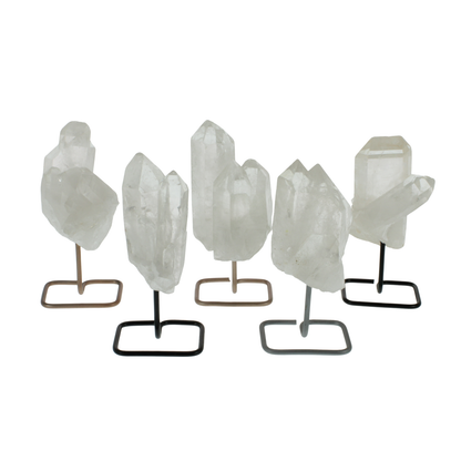 Clear Quartz Cluster on Stand