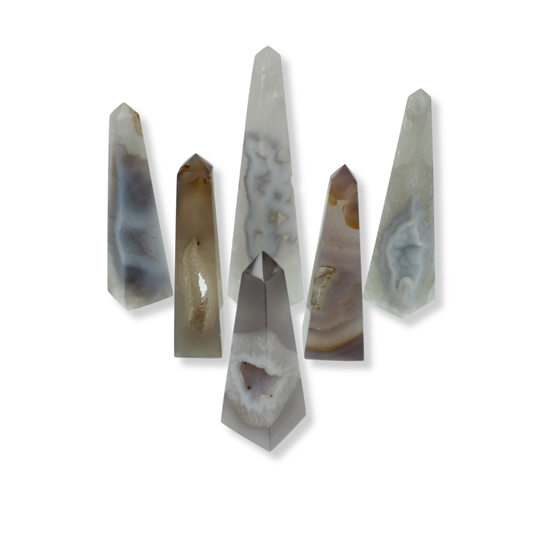 Agate Druzy Obelisks (2.28kg)