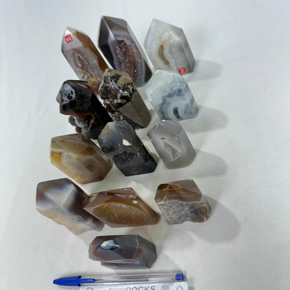 Agate Druzy Polished Points (8418) - 3.35kg