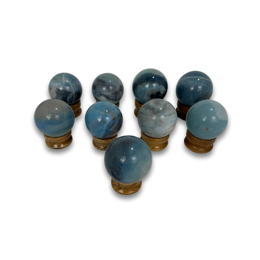 Trolleite Spheres on Wood Base (7702) - 3.6kg