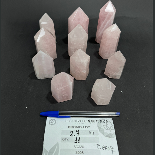 Rose Quartz Polished Points (8008) - 2.7kg