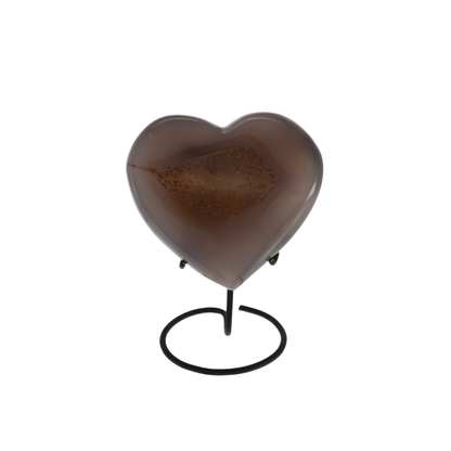 Agate Druzy Hearts on Stands (0.93kg)