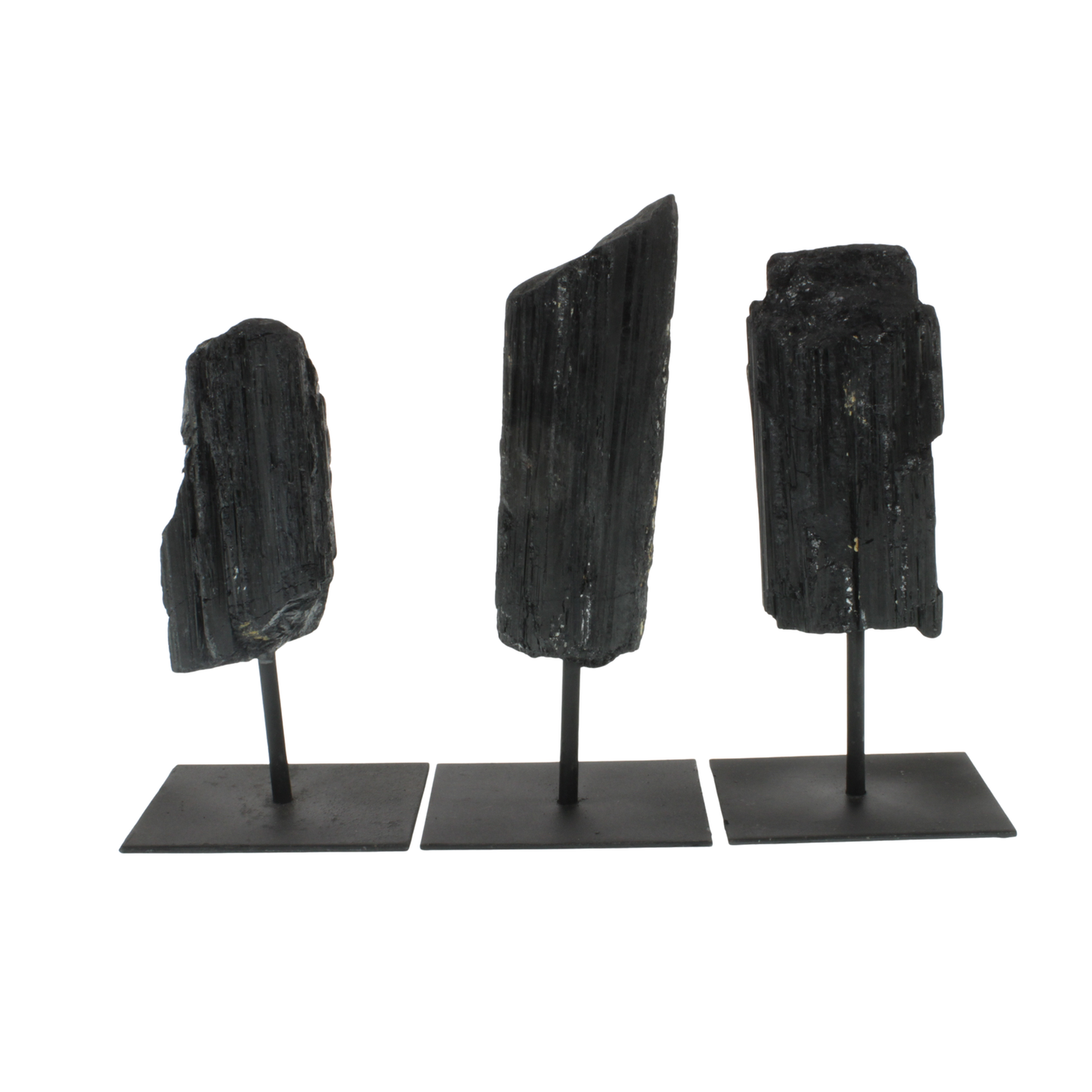 Rough Black Tourmaline on Stand
