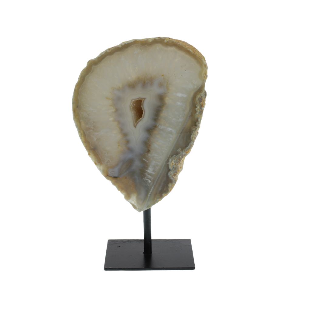 Agate Druzy Slabs On Metal Stand (2.16kg)