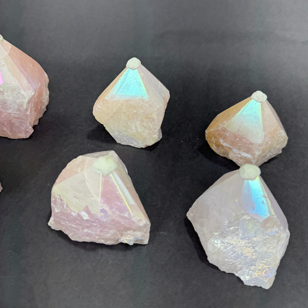 Rose Quartz Aura Top Polished Points (7958) - 1.4kg