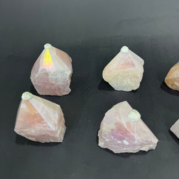 Rose Quartz Aura Top Polished Points (7958) - 1.4kg