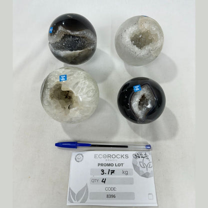 Agate Druzy Spheres (8396) - 3.17kg